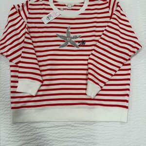 Lilly Pulitzer Red and White Striped Women’s Sweater